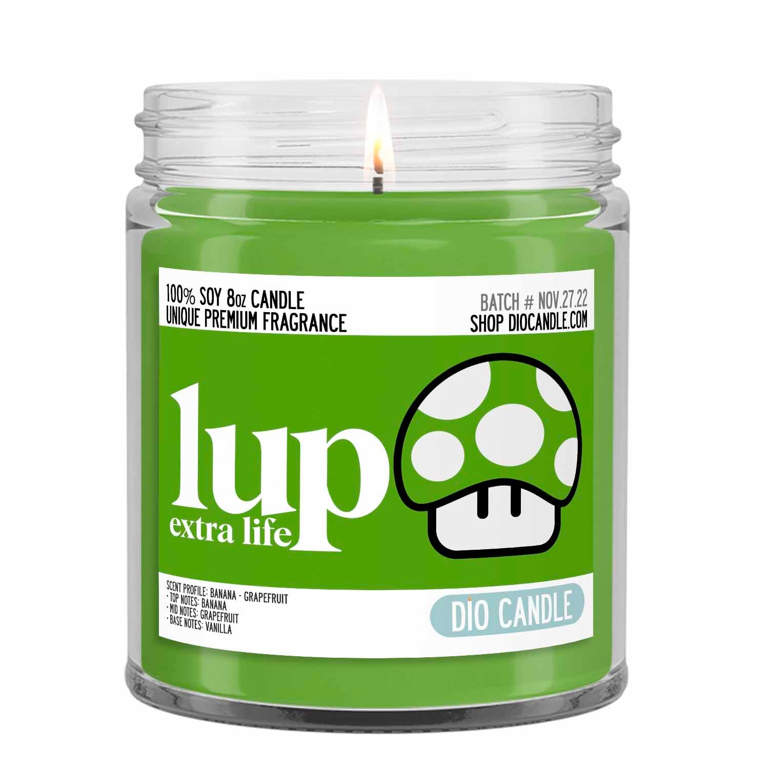 1 Up Extra Life Gaming Candle