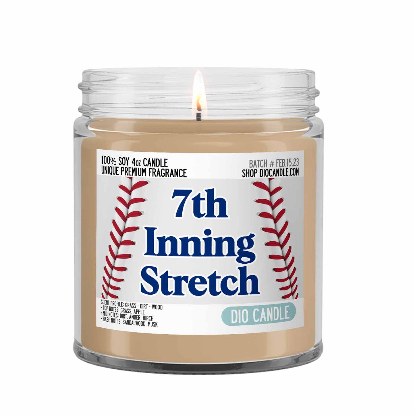 7th Inning Stretch Baseball Candle