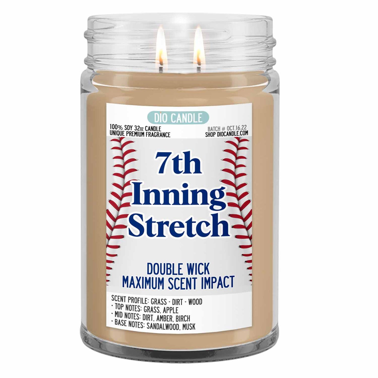 7th Inning Stretch Baseball Candle