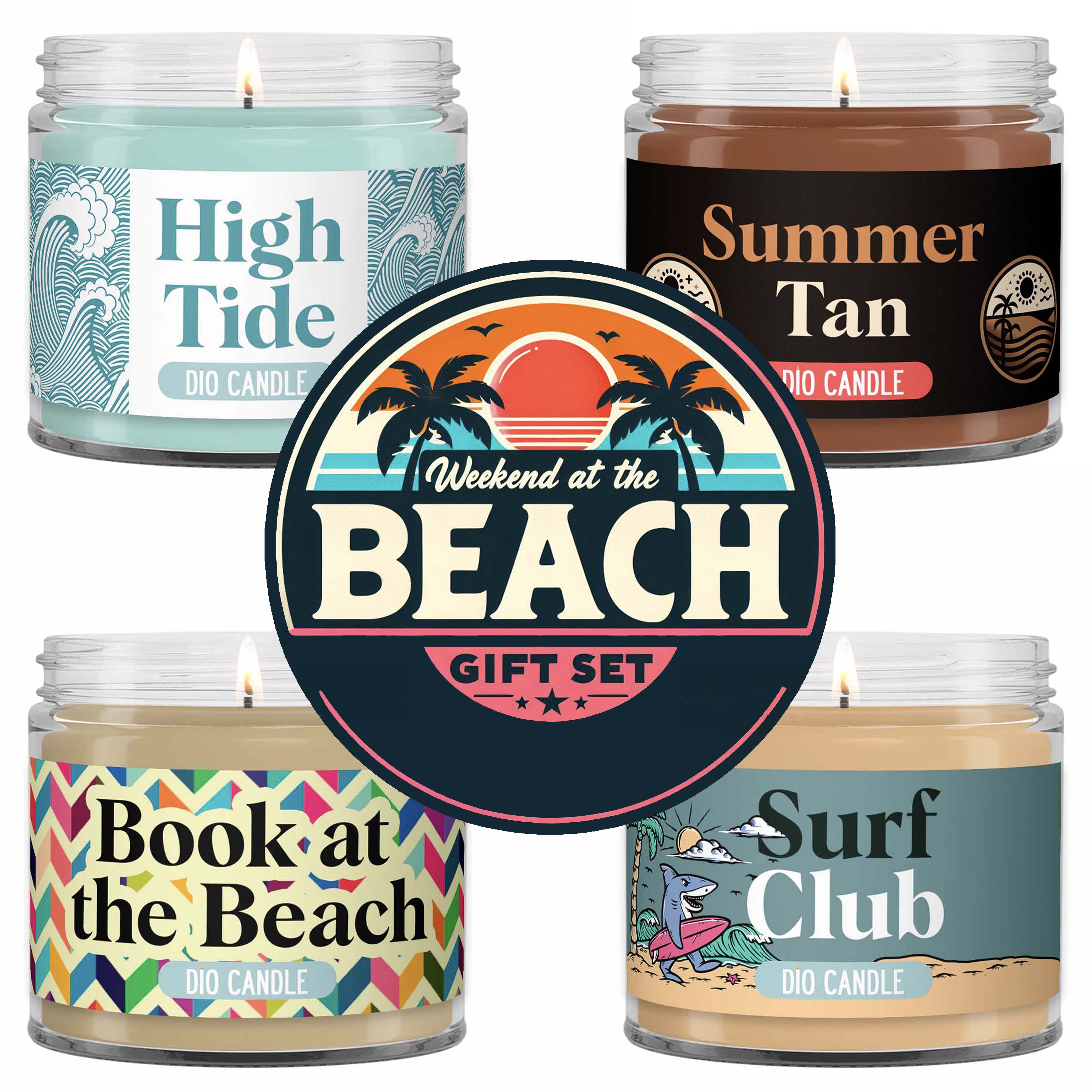 Weekend at the Beach 4 Candles Gift Set