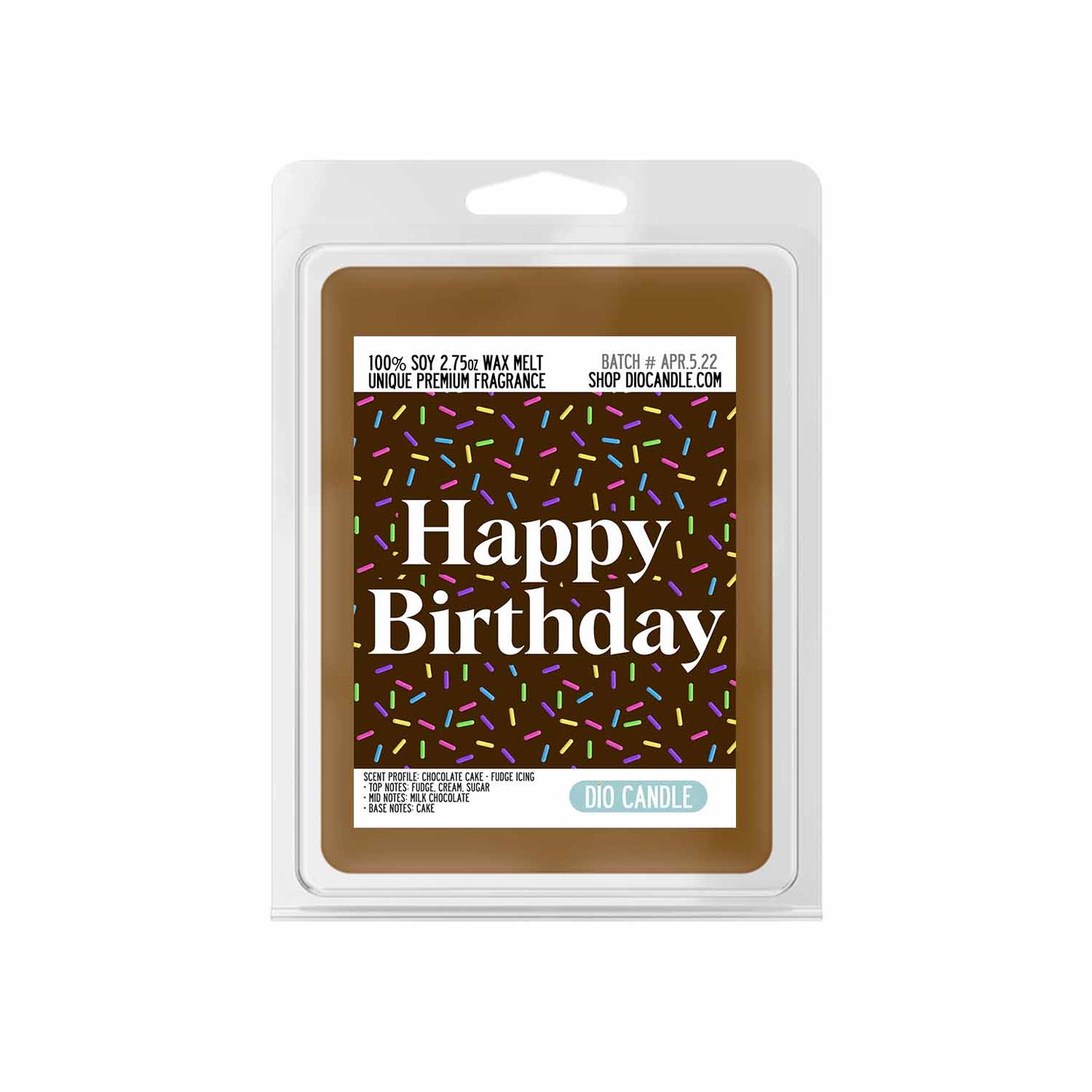 Chocolate Happy Birthday Candle