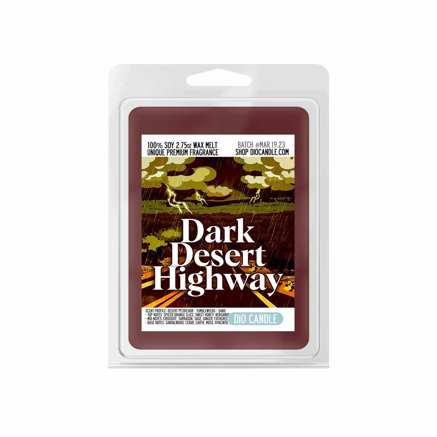 Dark Desert Highway Candle