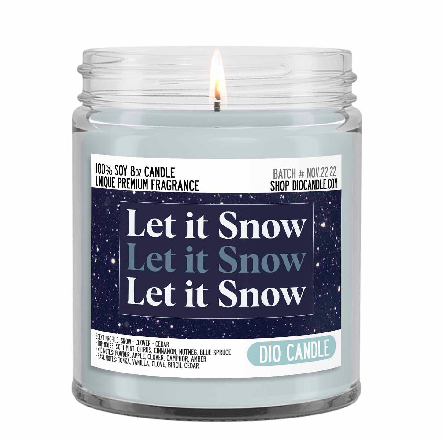 Let it Snow Candle