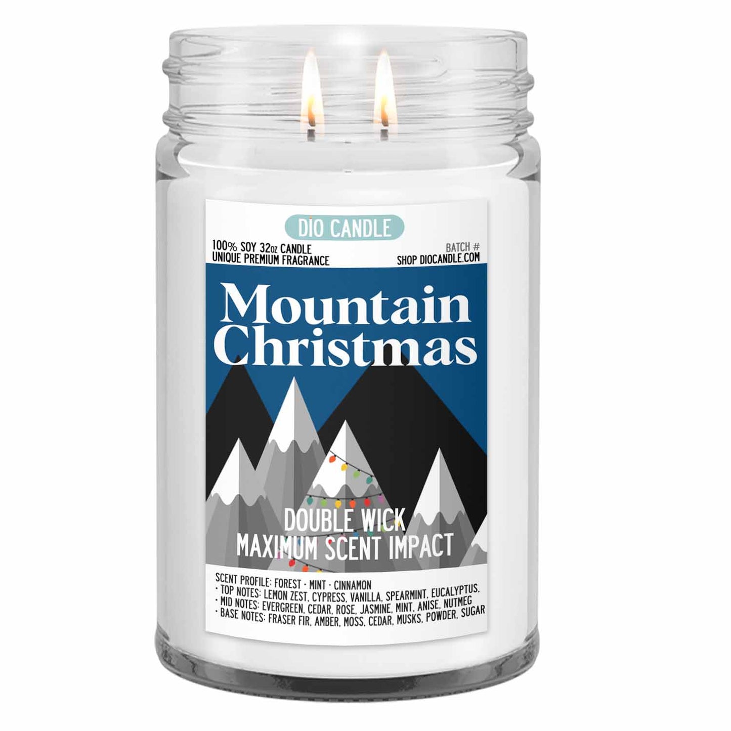 Mountain Christmas Candle
