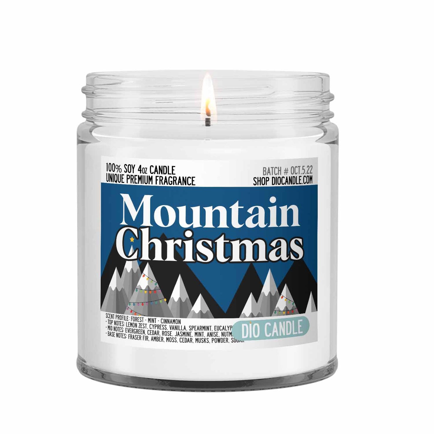 Mountain Christmas Candle
