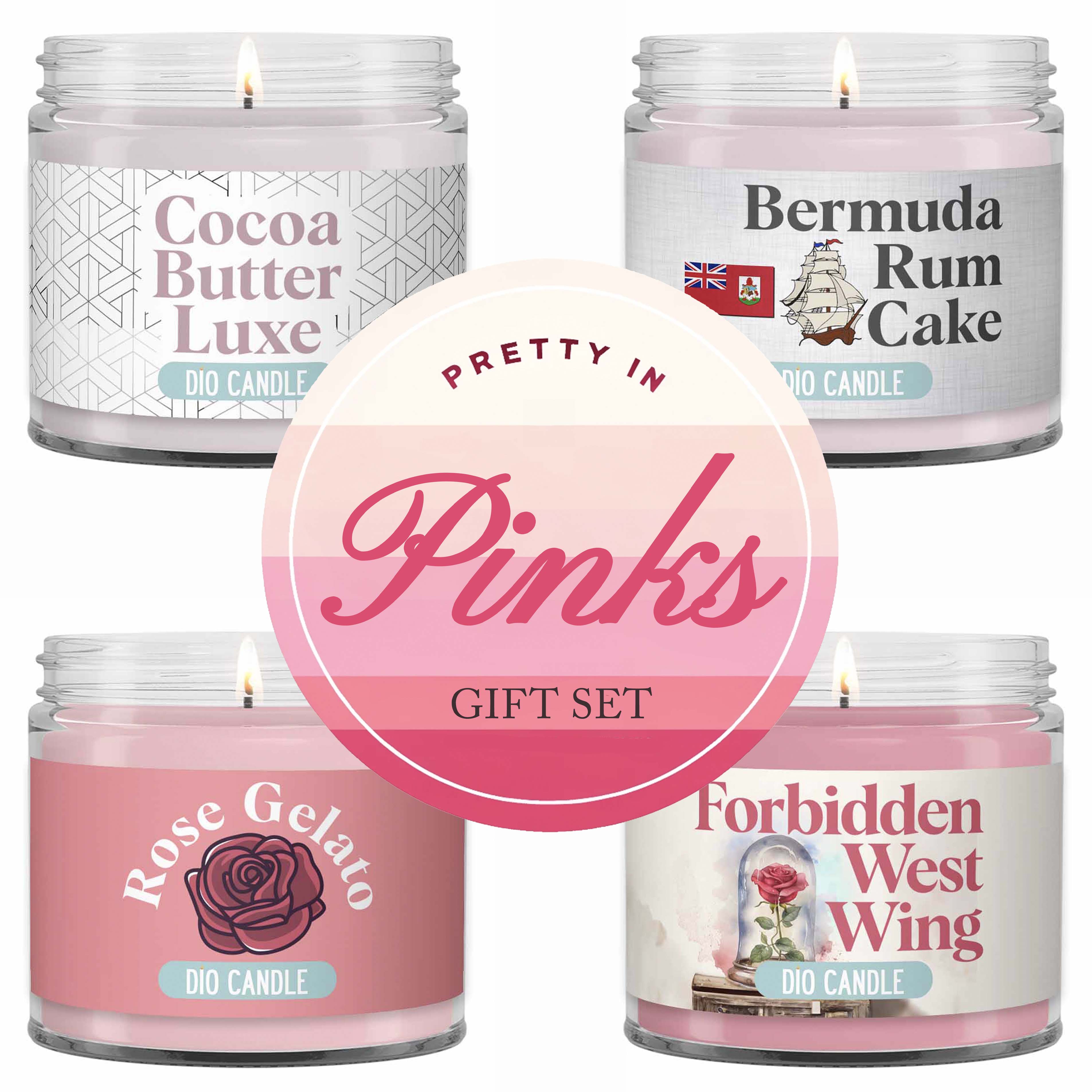 Pretty in Pinks 4 Candles Gift Set