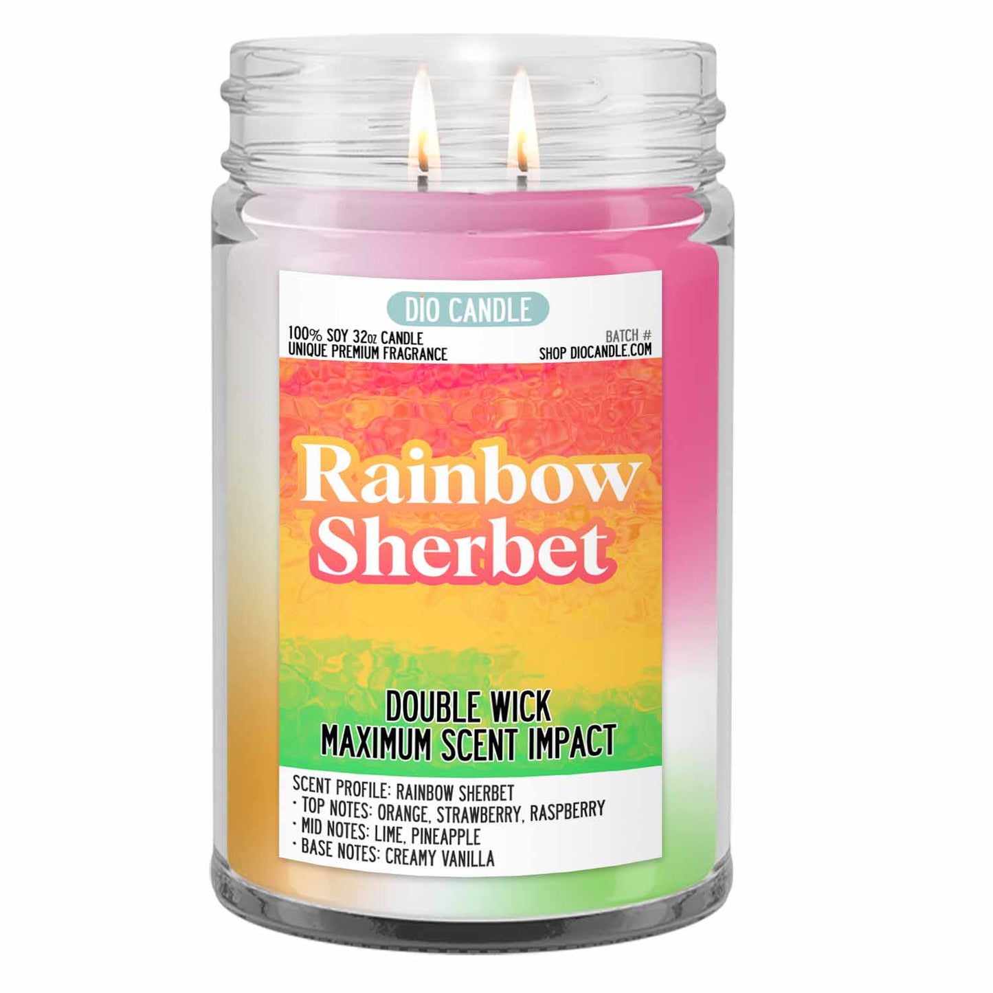 Rainbow Sherbet Candle