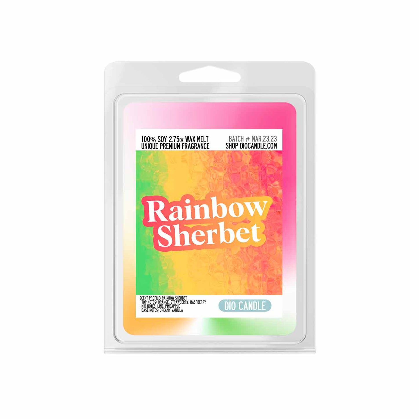 Rainbow Sherbet Candle