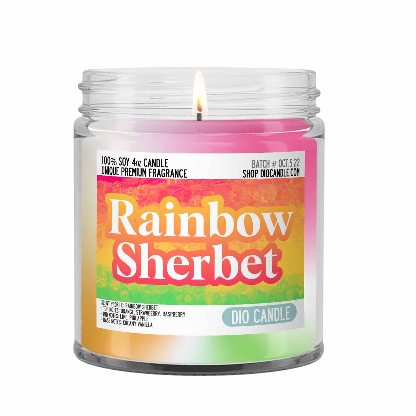 Rainbow Sherbet Candle