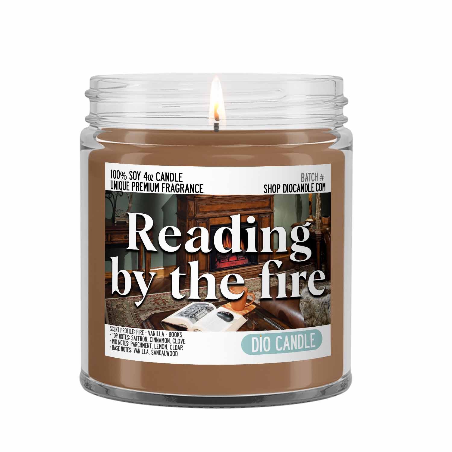 Reading by the Fire Candle
