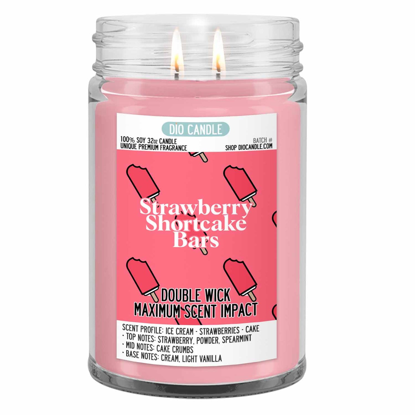 Strawberry Shortcake Ice Cream Candle