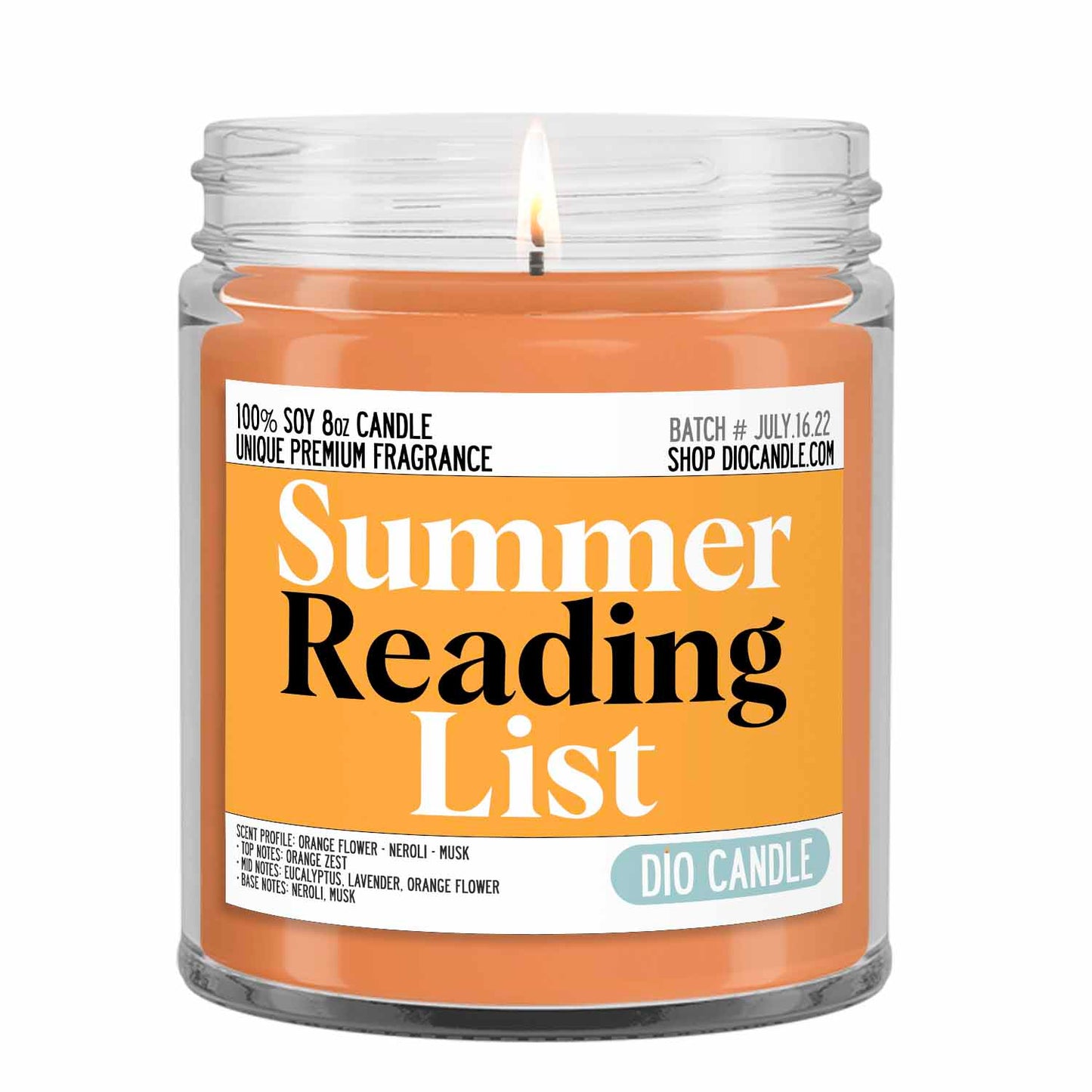 Summer Reading List Candle
