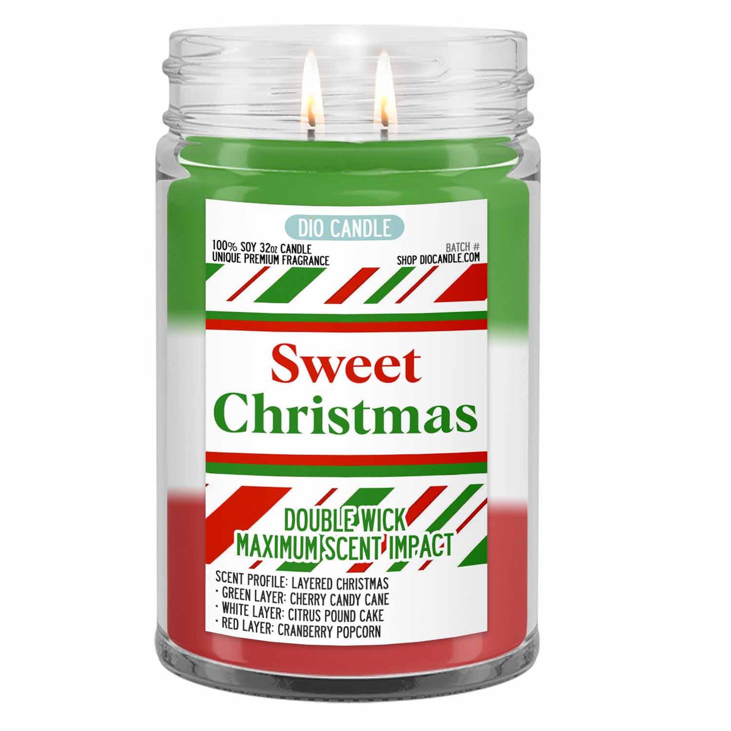Sweet Christmas Triple Layered 32oz Candle
