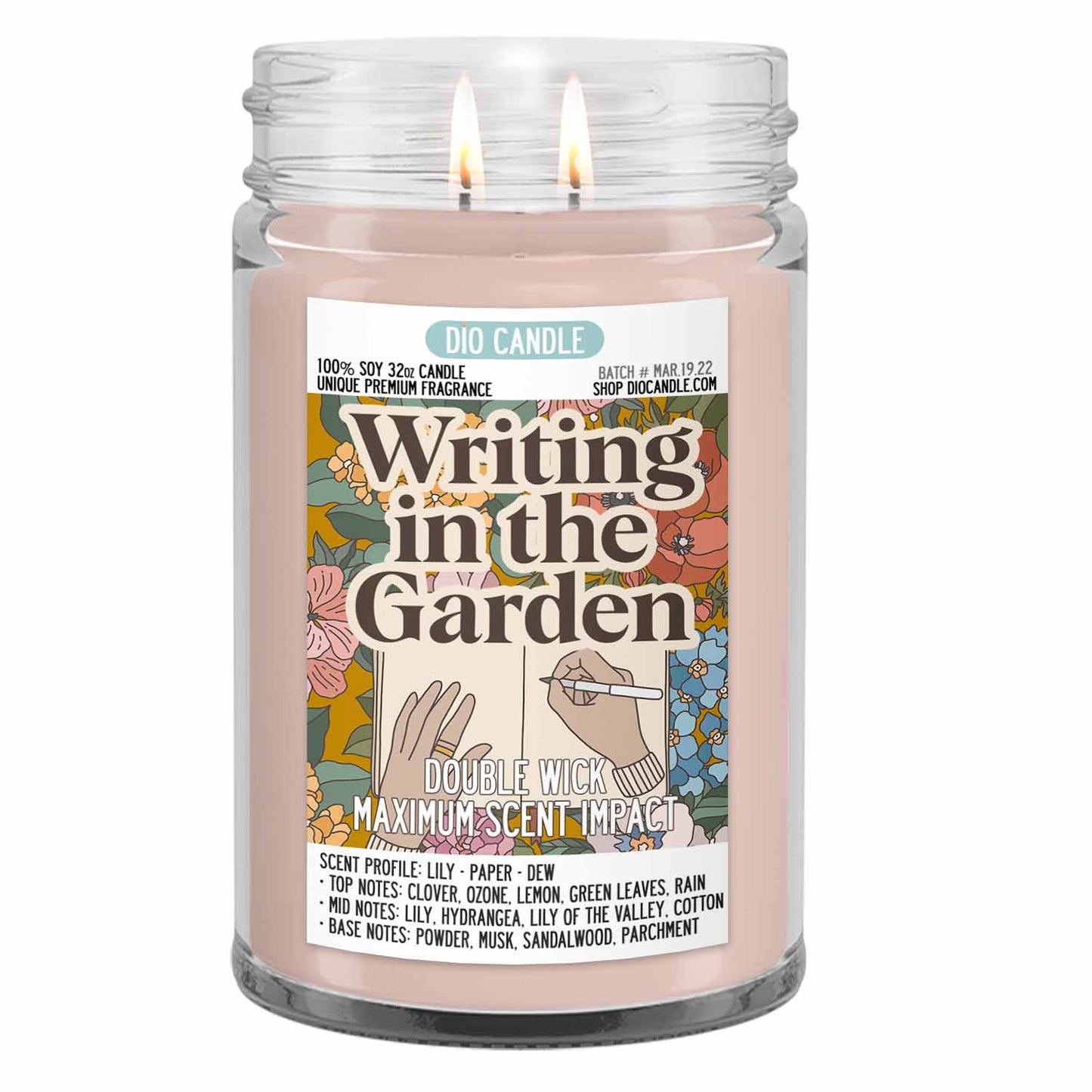 Writing in the Garden Candle