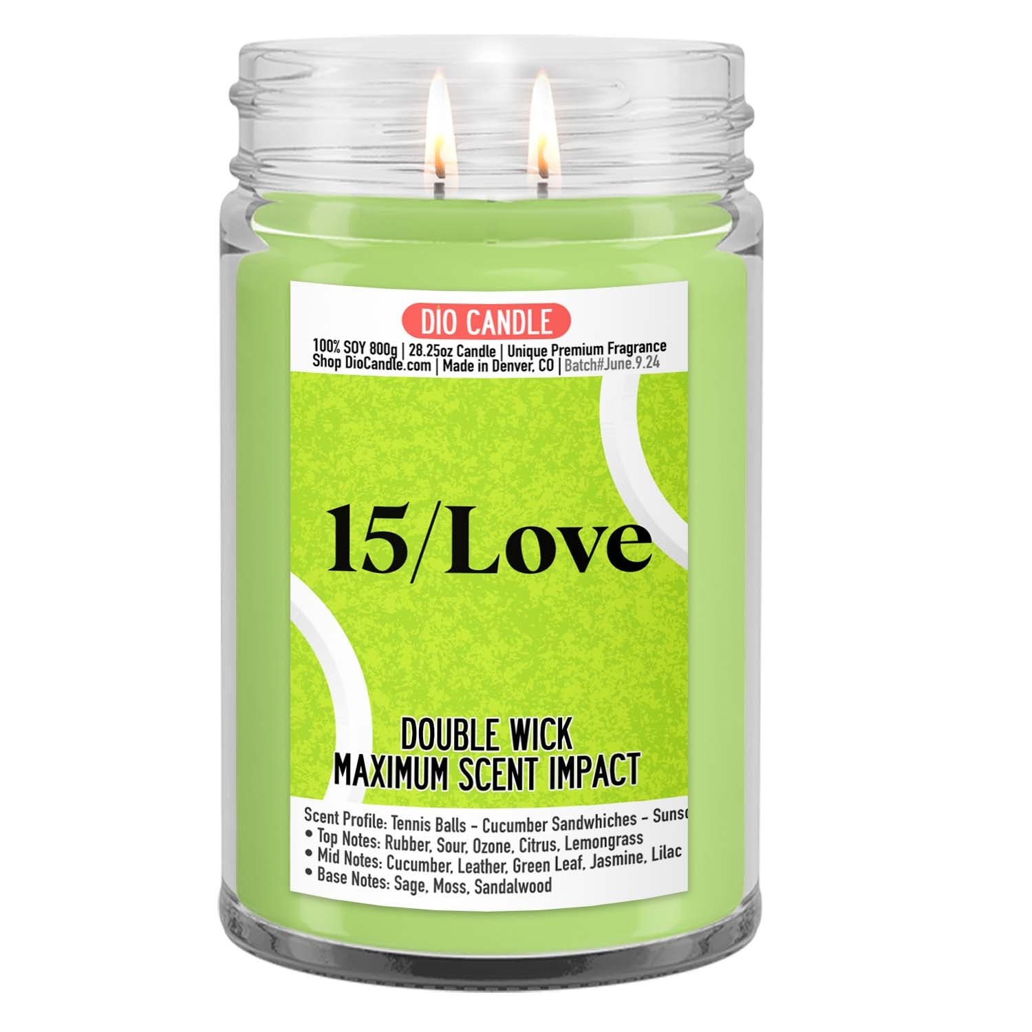 15 Love Tennis Candle