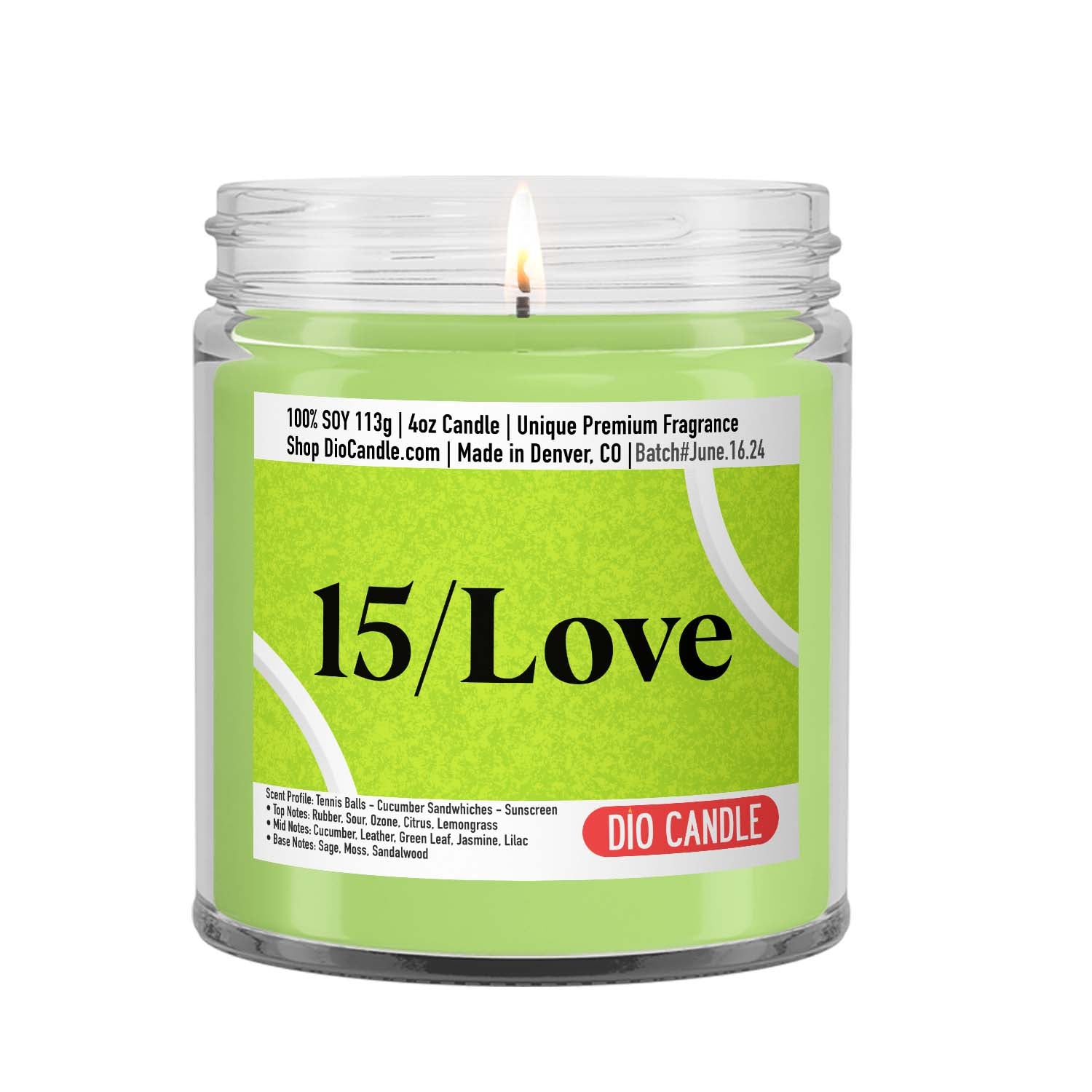 15 Love Tennis Candle