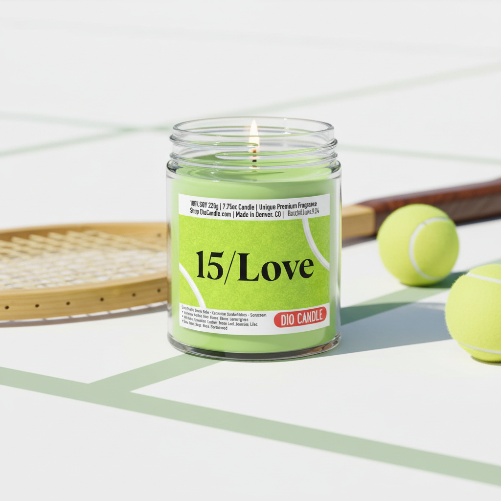 15 Love Tennis Candle