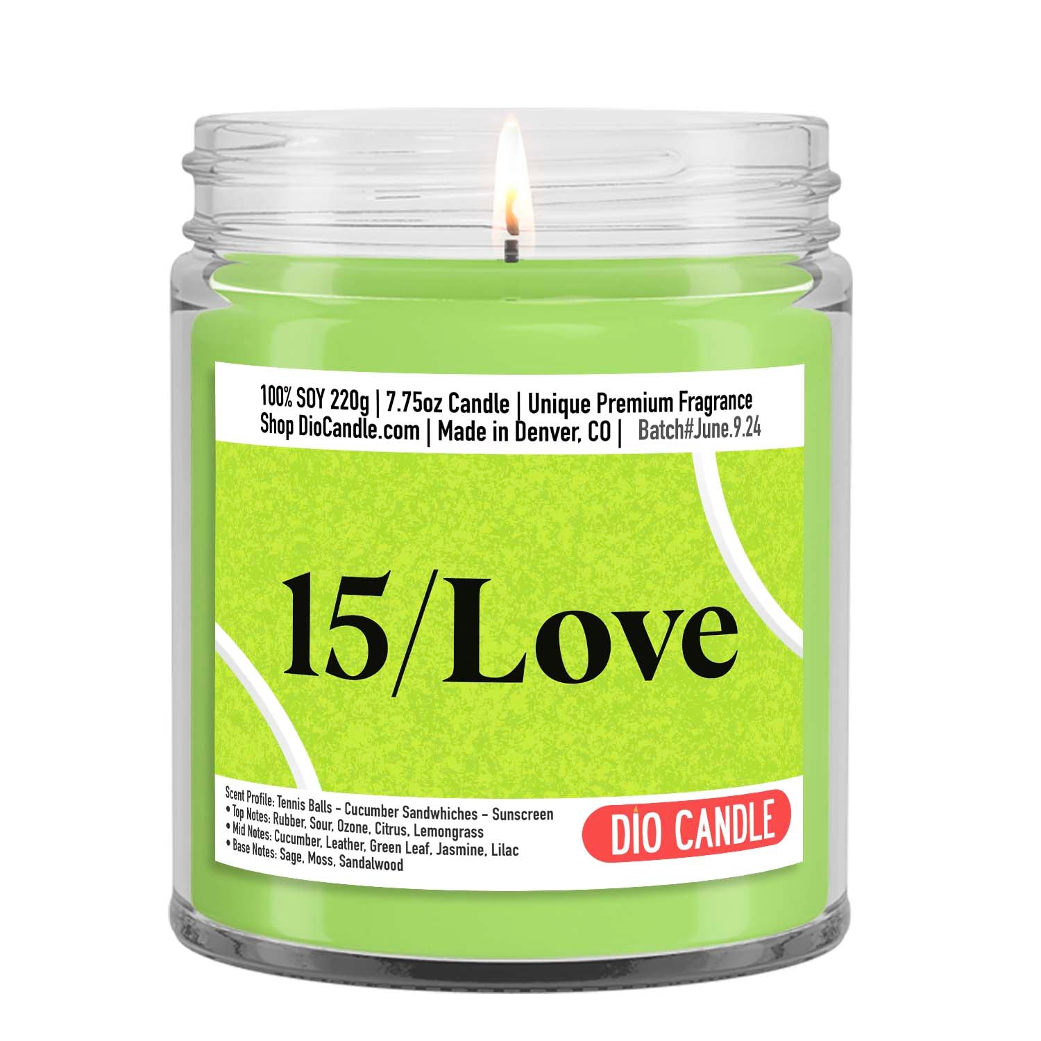 15 Love Tennis Candle