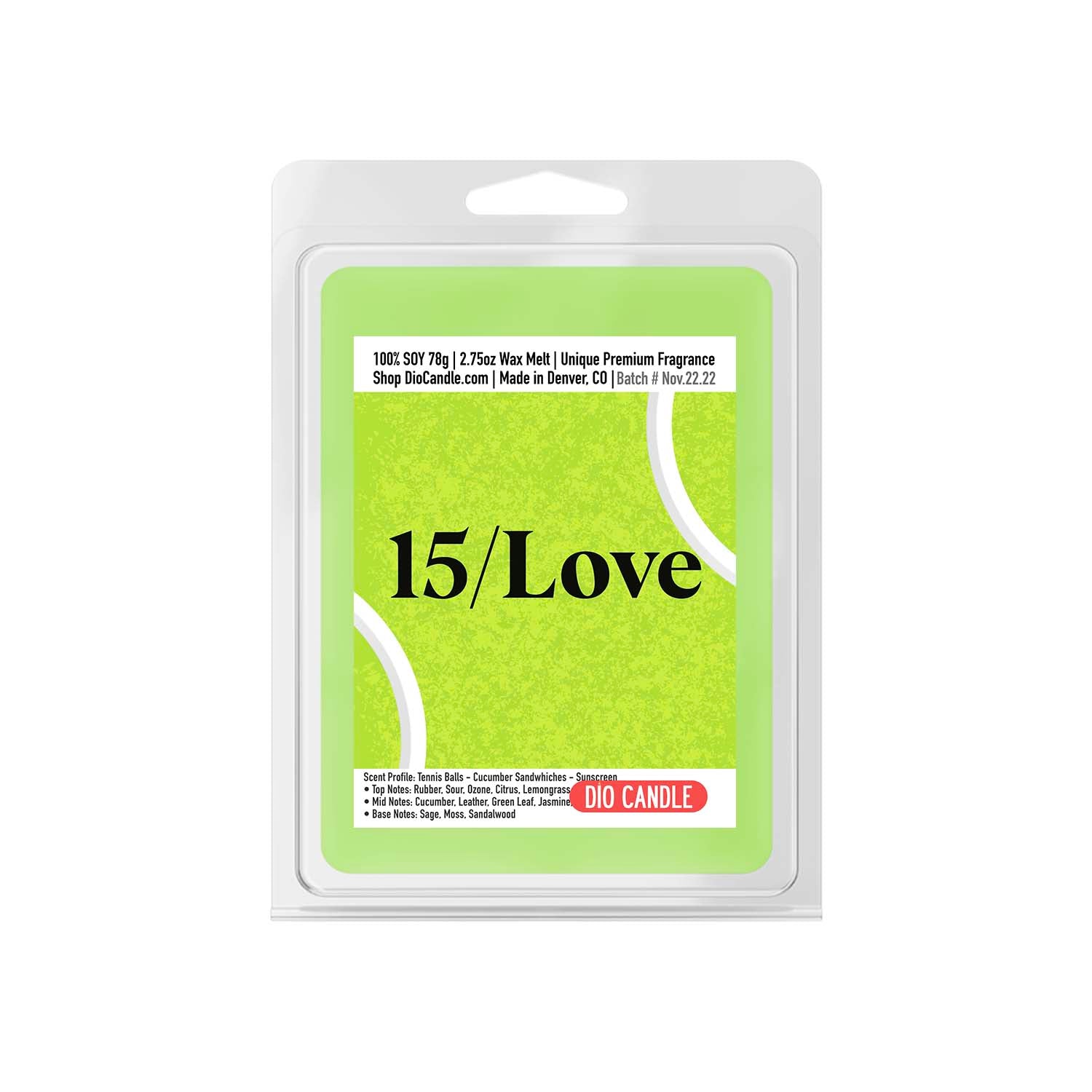15 Love Tennis Candle