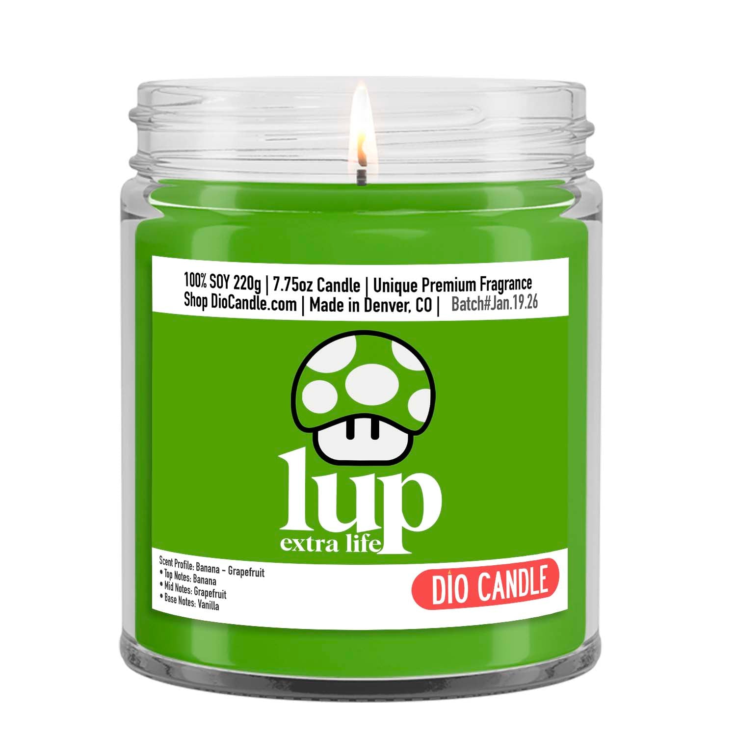 1 Up Extra Life Gaming Candle