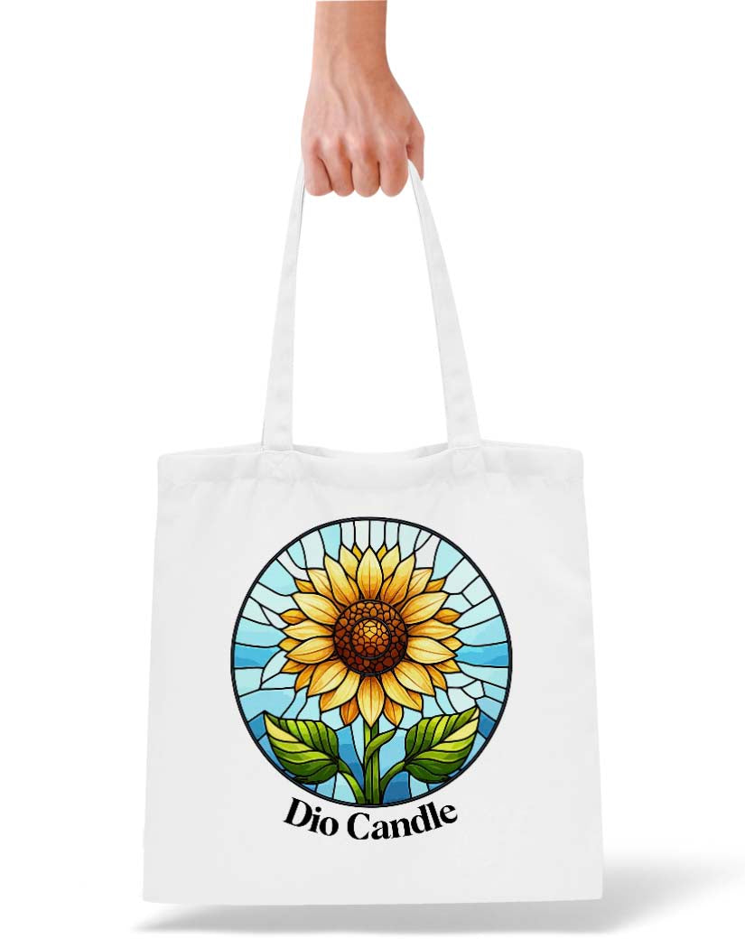 Glass Sunflower Tote Bag