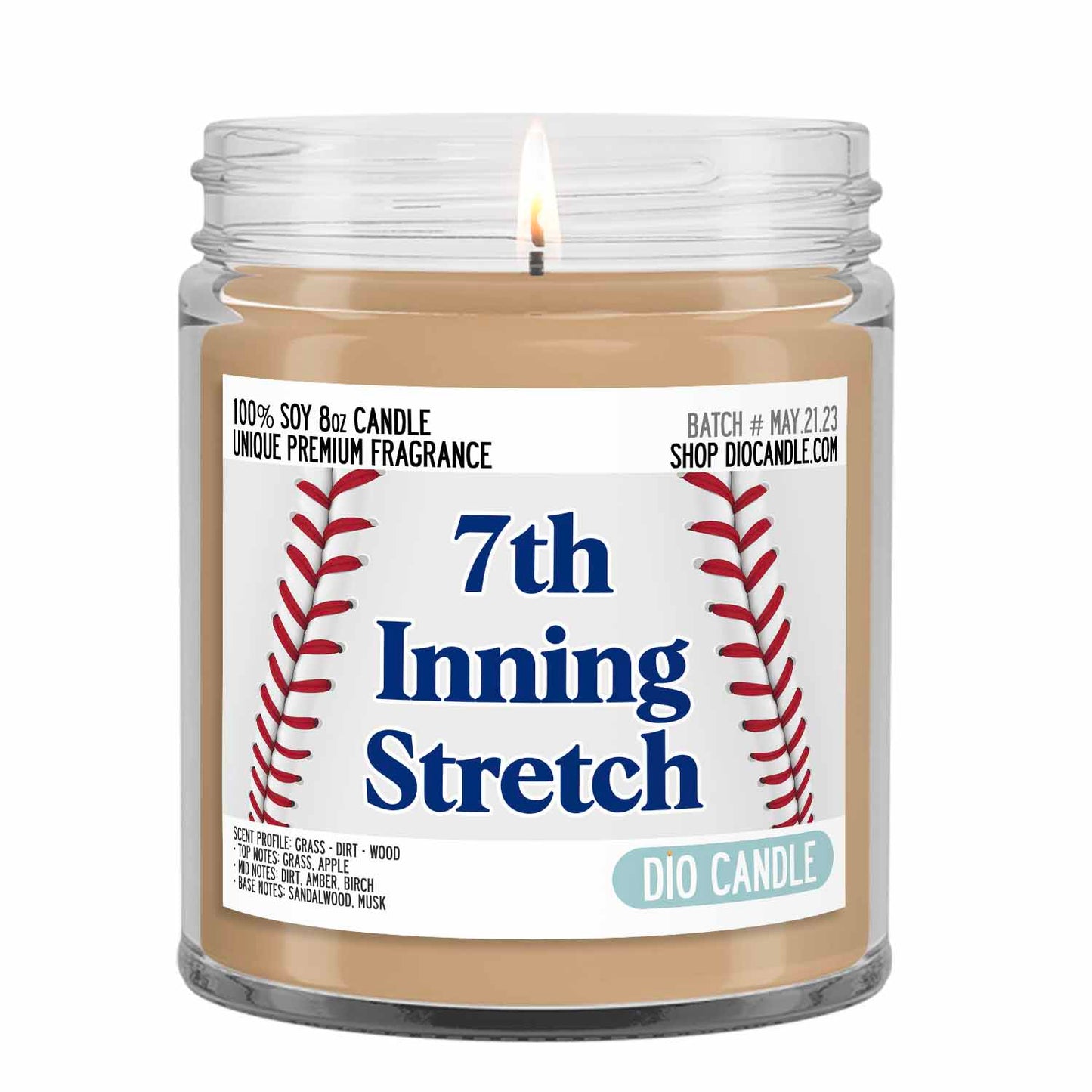 7th Inning Stretch Baseball Candle