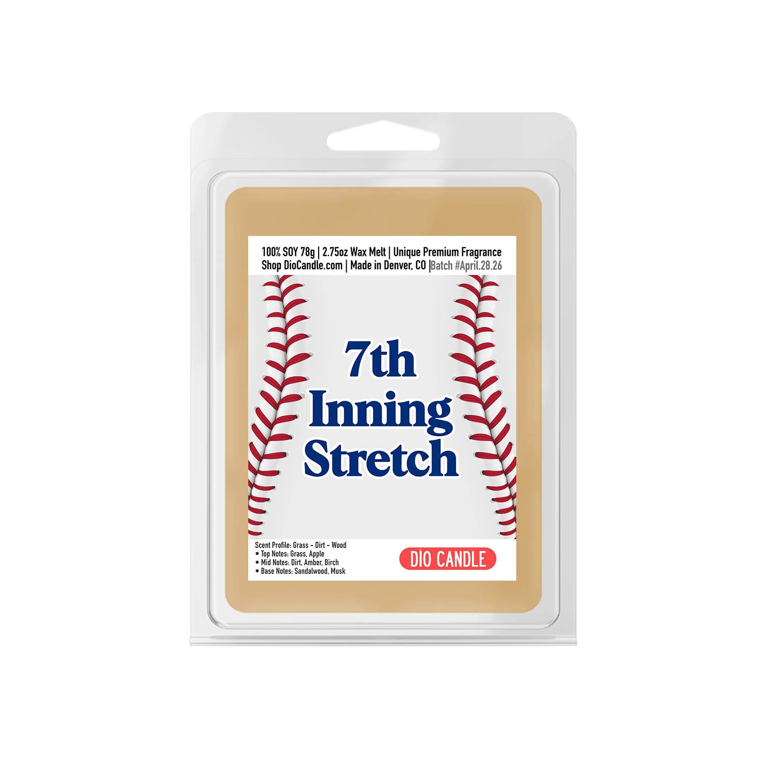 7th Inning Stretch Baseball Candle