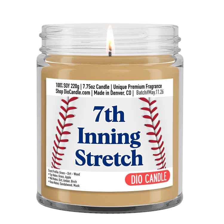 7th Inning Stretch Baseball Candle