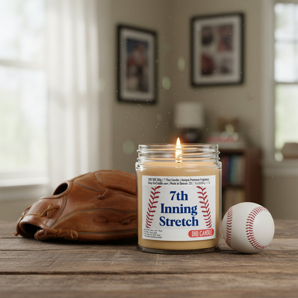 7th Inning Stretch Baseball Candle