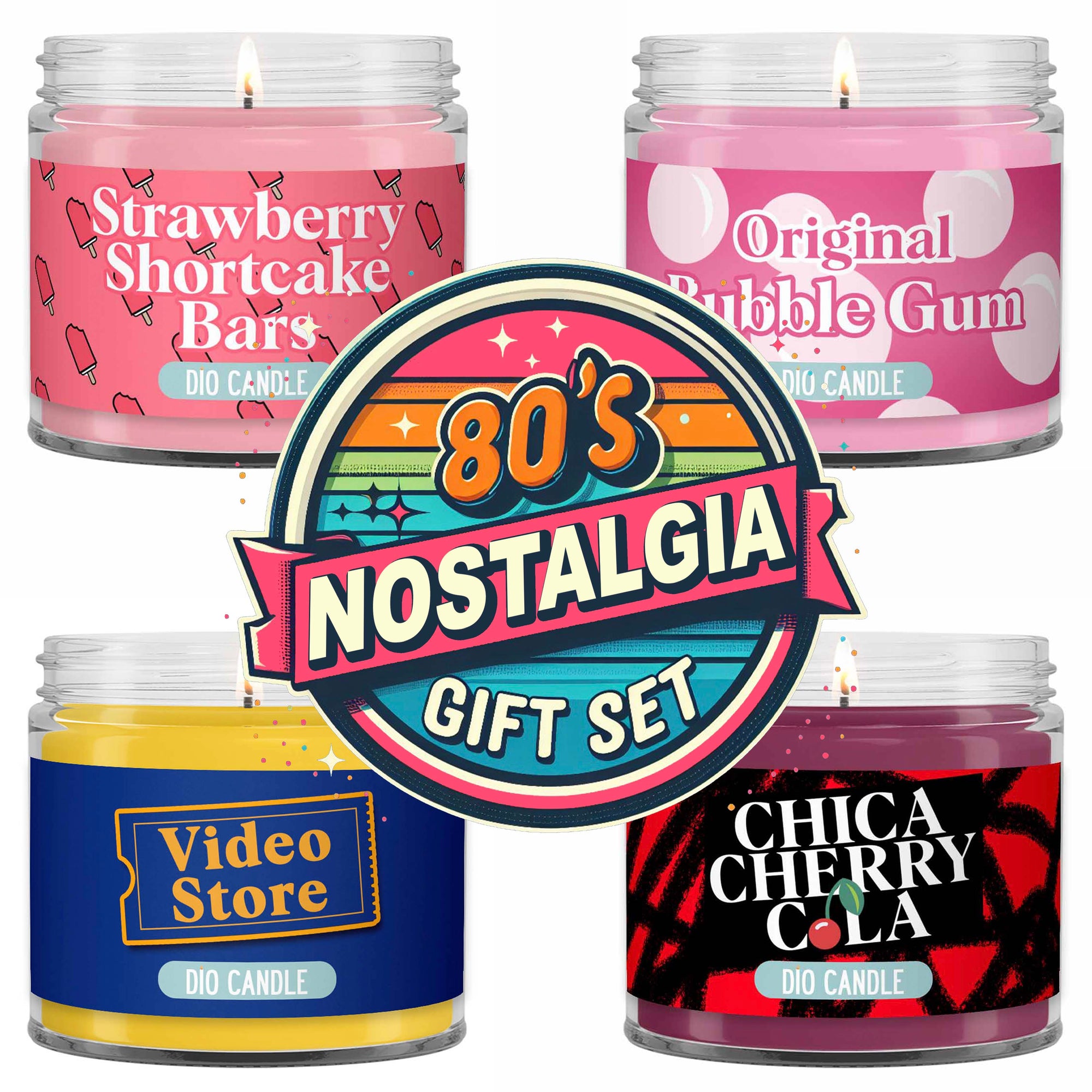 80's Nostalgia 4 Candles Gift Set