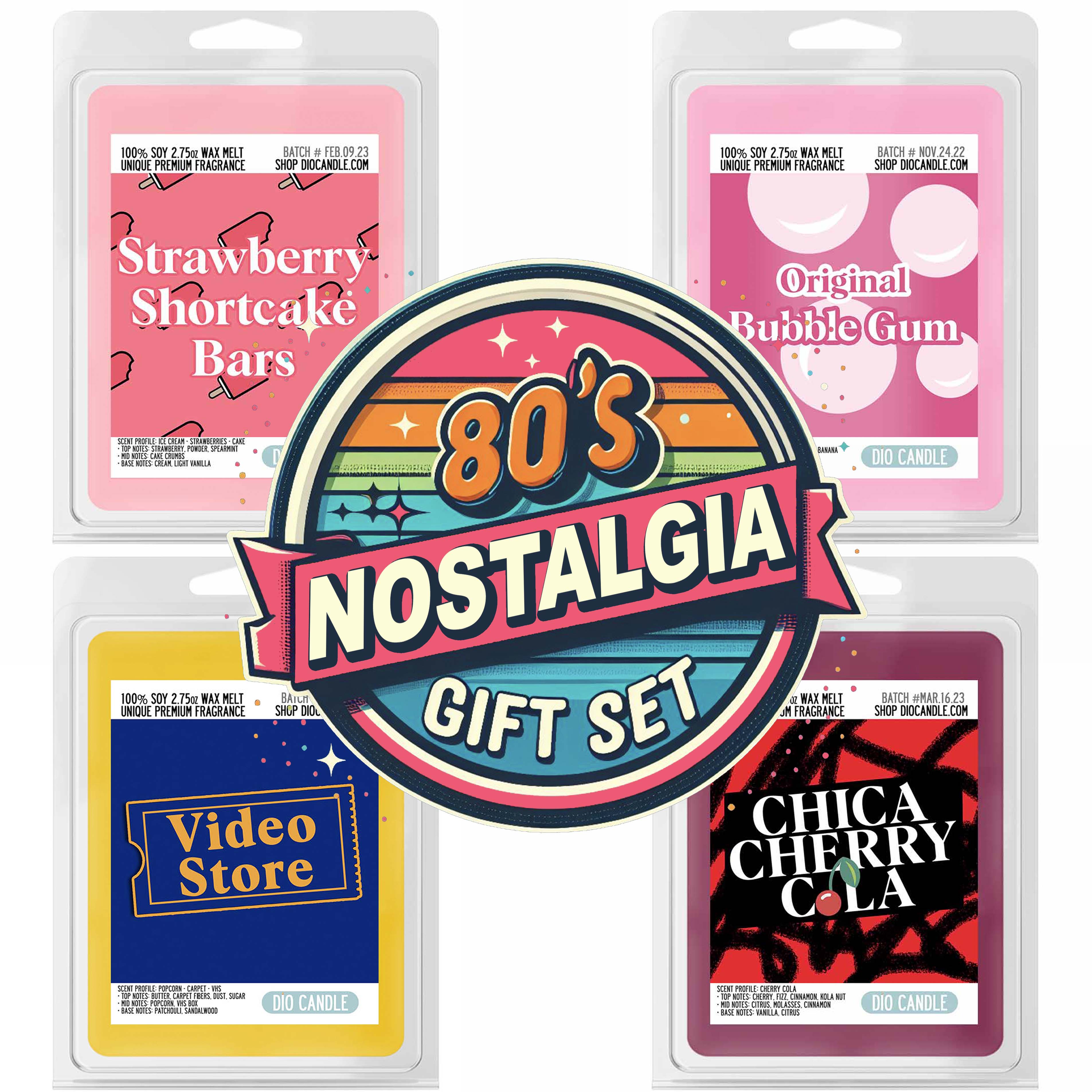 80's Nostalgia 4 Candles Gift Set