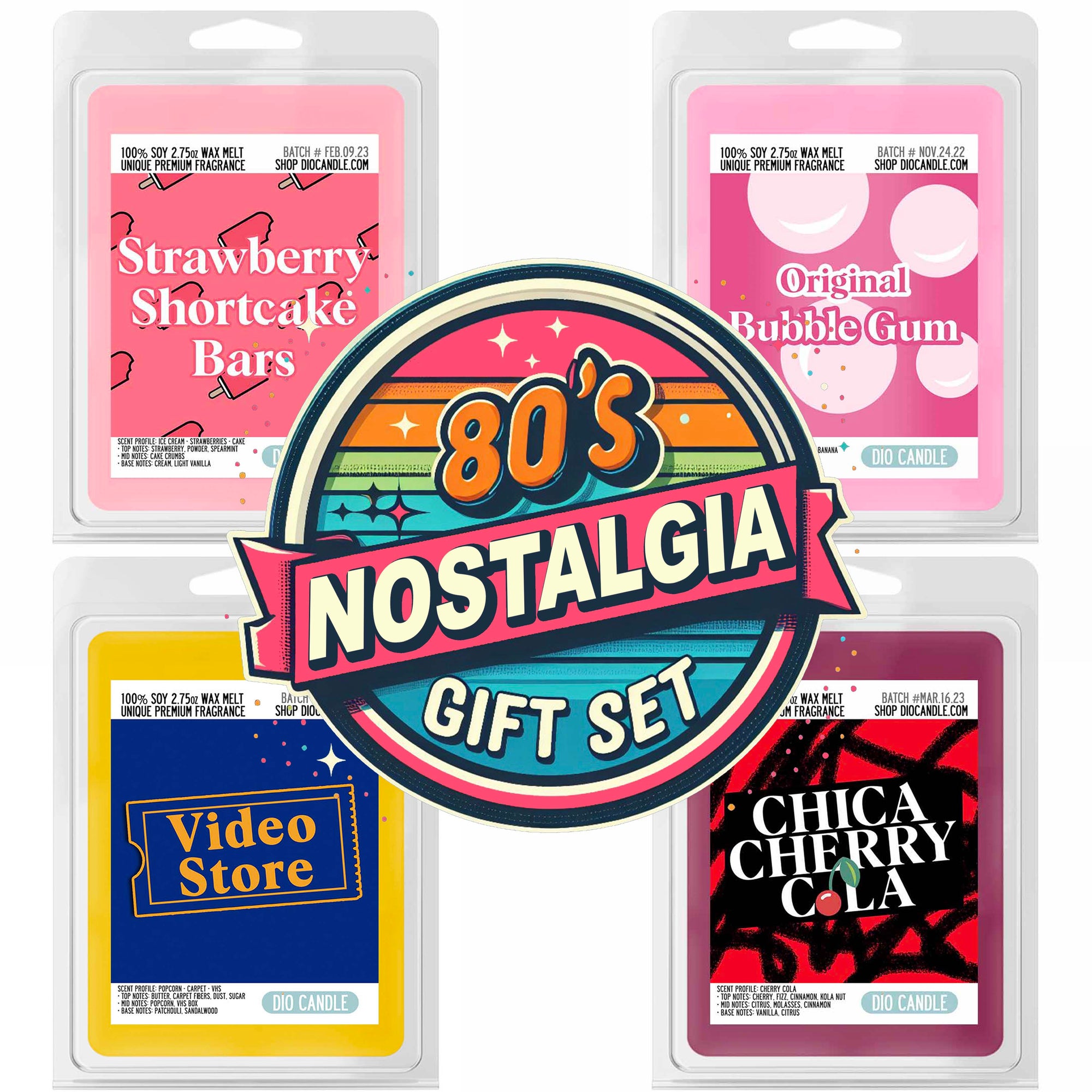 80's Nostalgia 4 Candles Gift Set