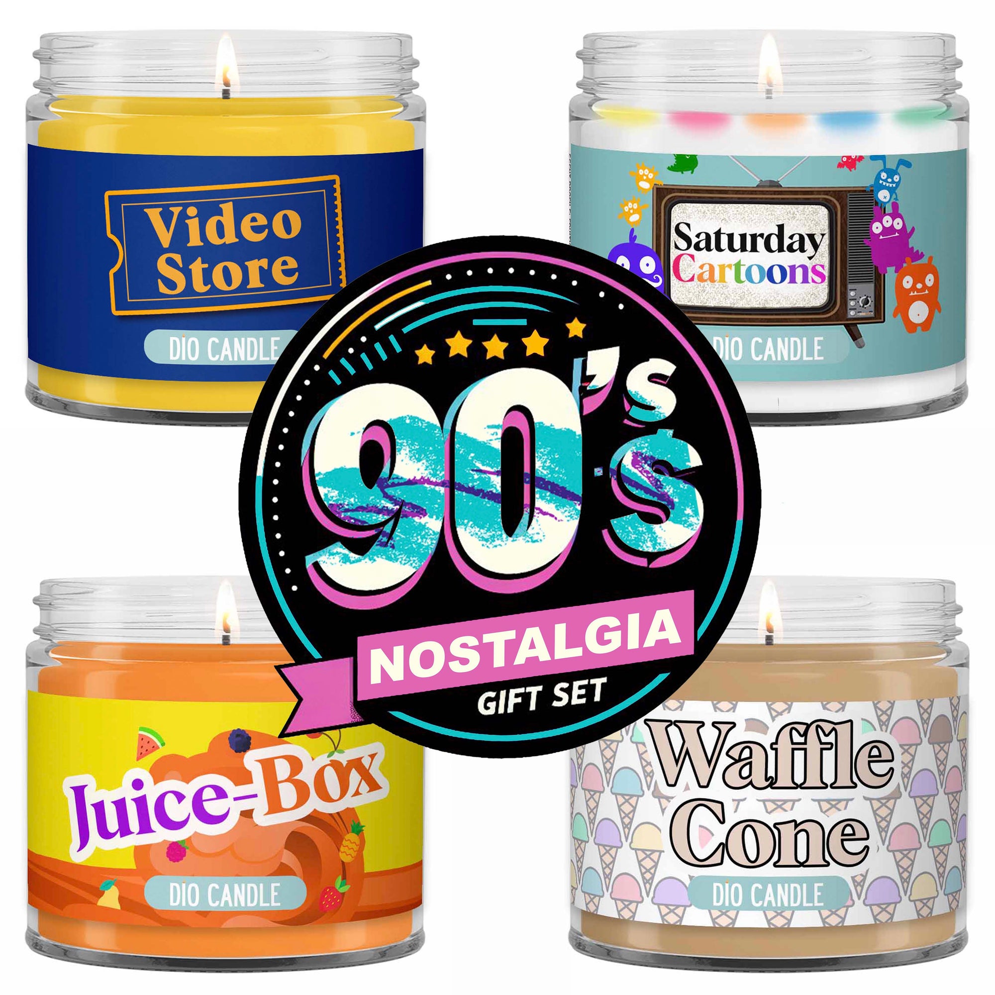 90's Nostalgia 4 Candles Gift Set