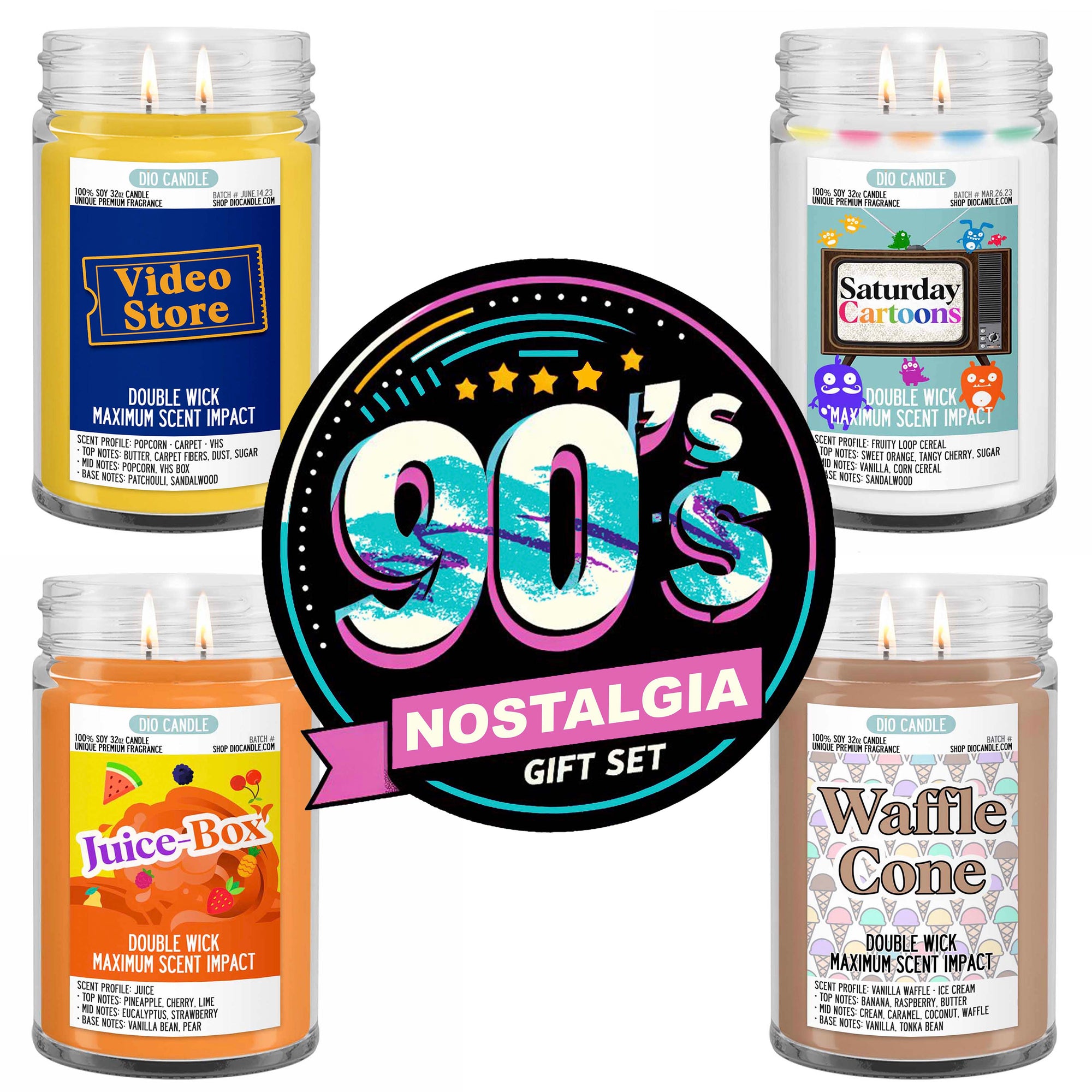 90's Nostalgia 4 Candles Gift Set