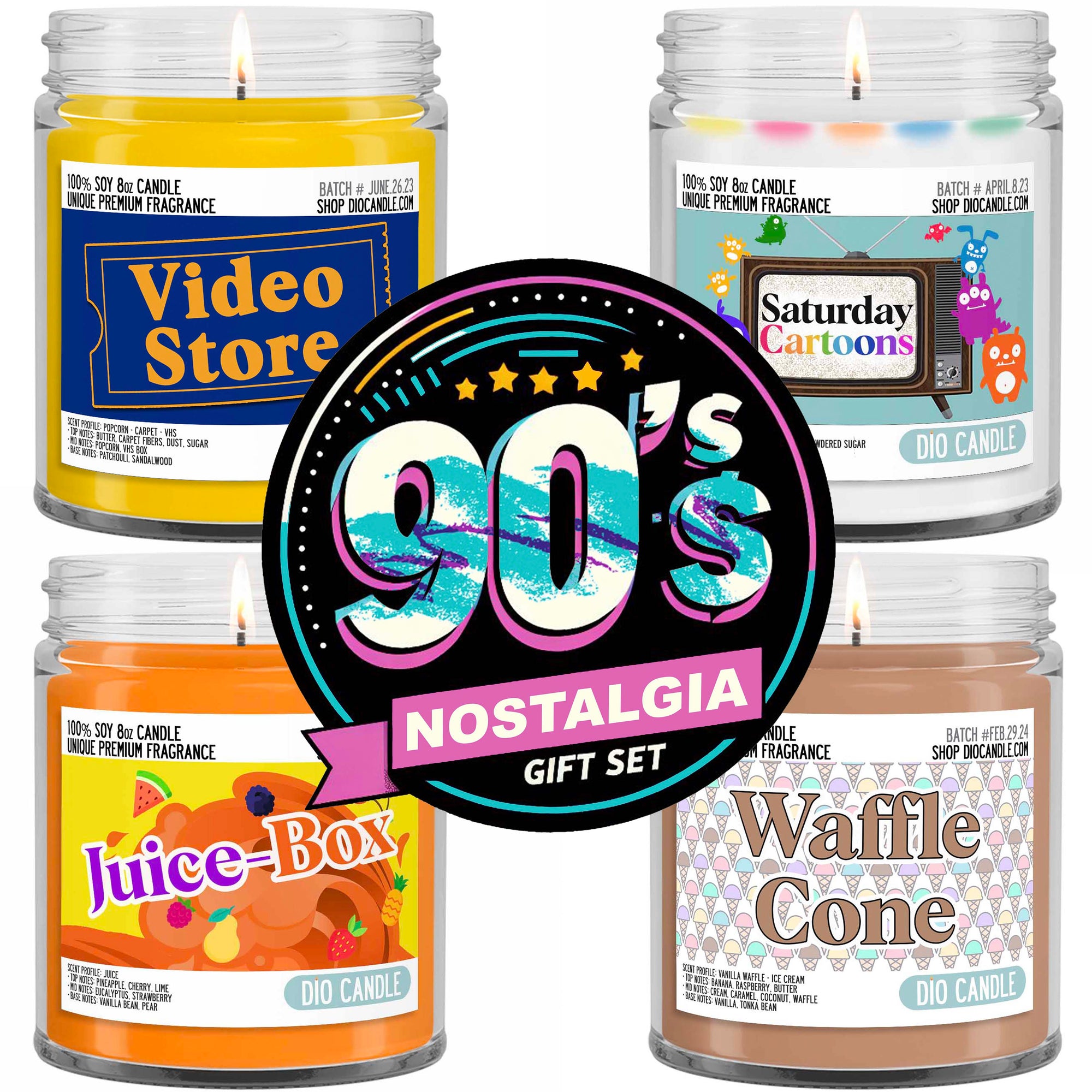 90's Nostalgia 4 Candles Gift Set