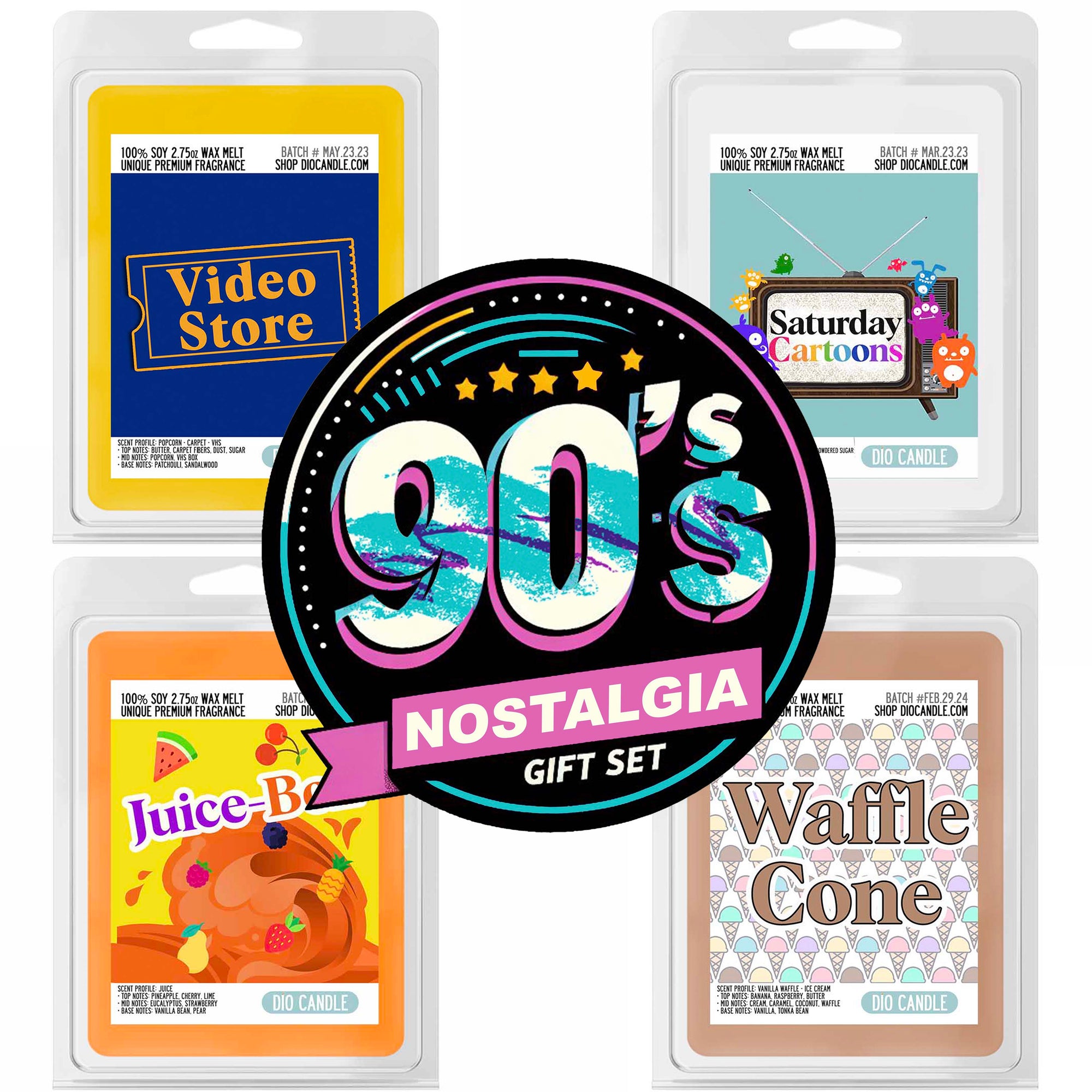 90's Nostalgia 4 Candles Gift Set