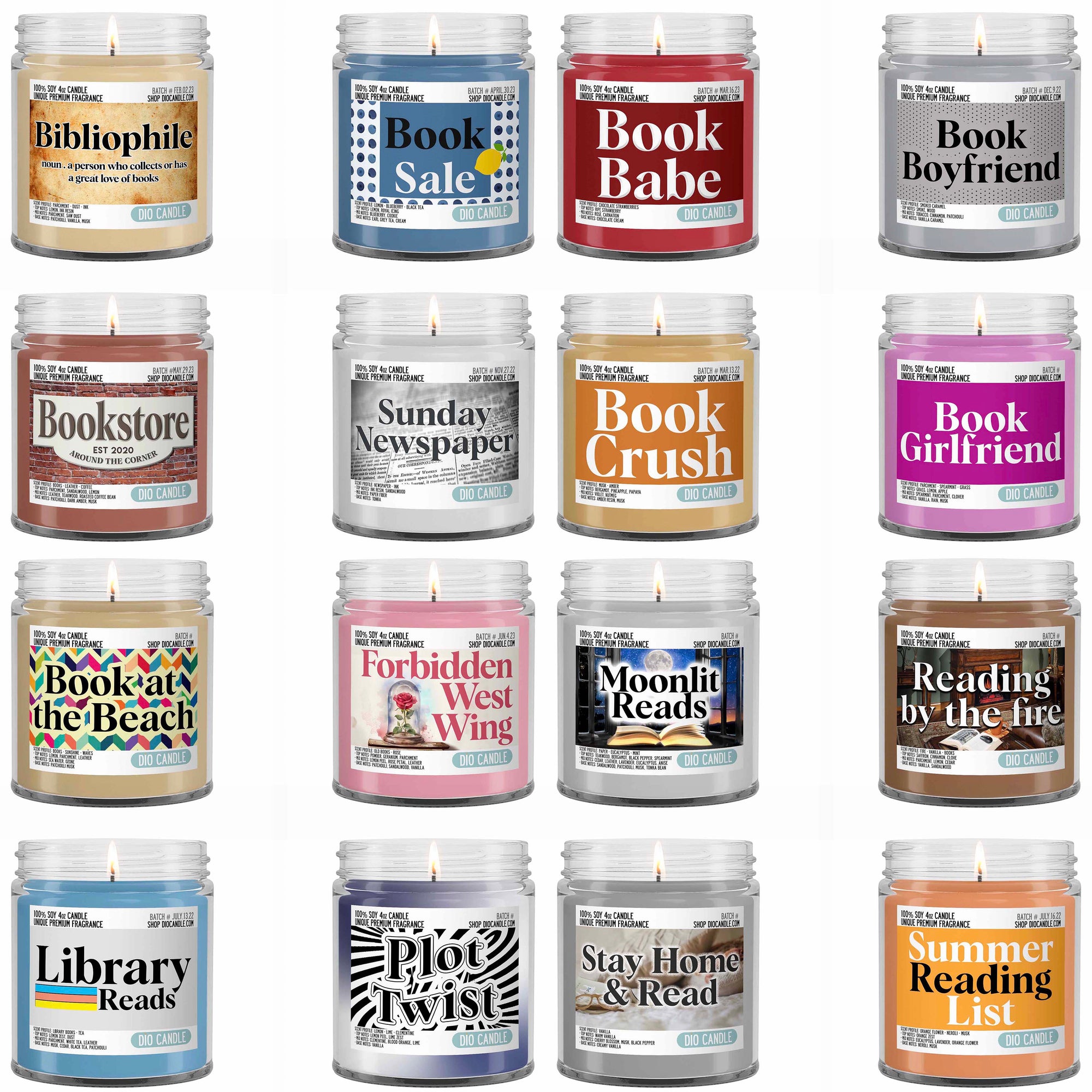 Bookish 4 Candles Gift Set - Build Your Own Edition