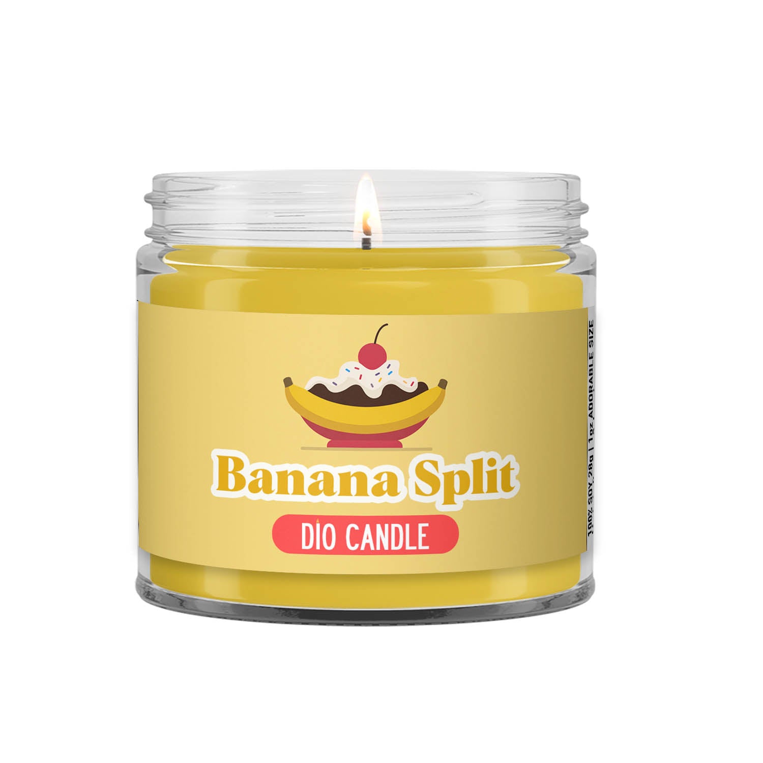 Banana Split Ice Cream Candle