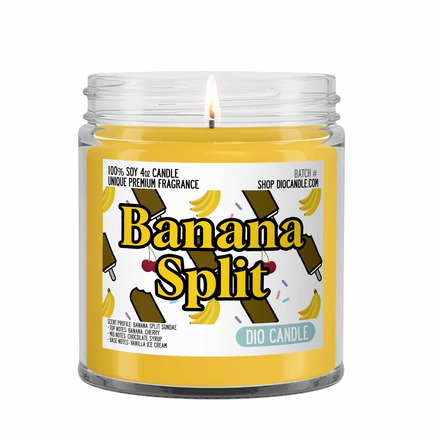 Banana Split Ice Cream Candle