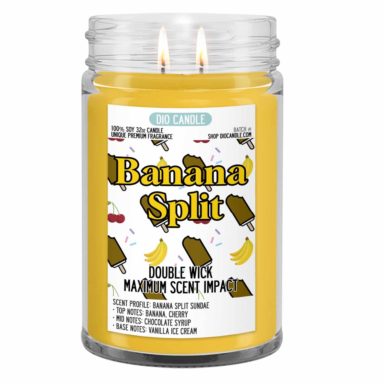 Banana Split Ice Cream Candle