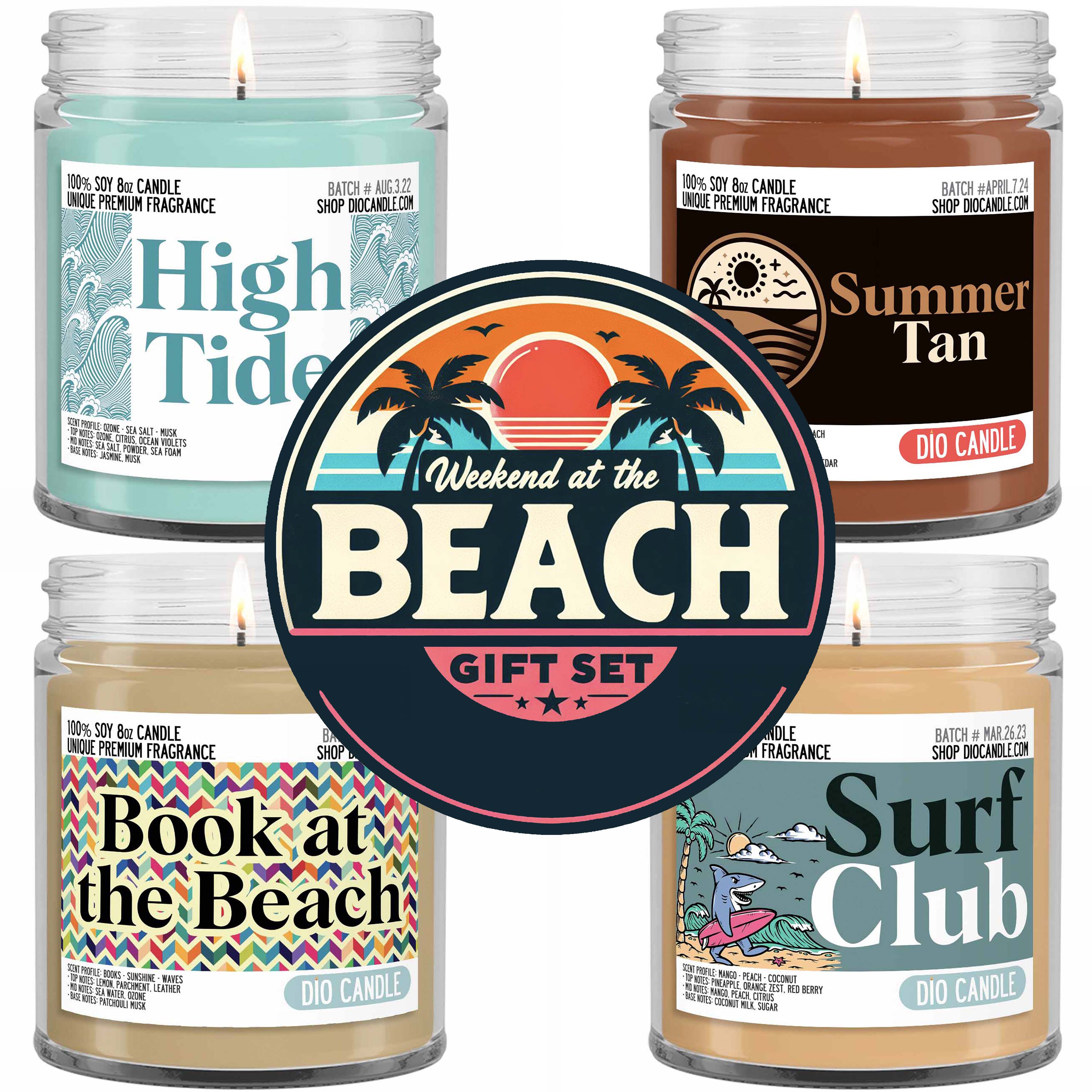 Weekend at the Beach 4 Candles Gift Set