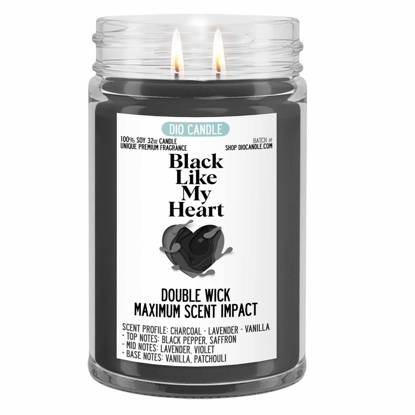 Black Heart Candle