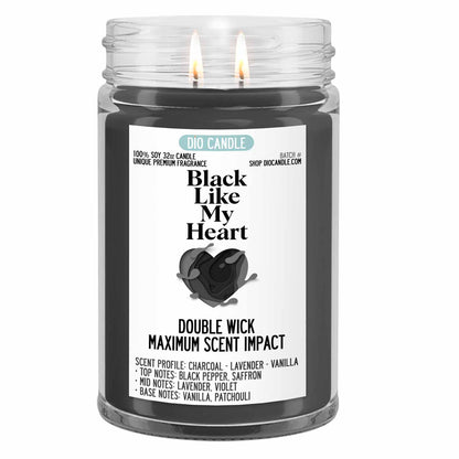 Black Heart Candle