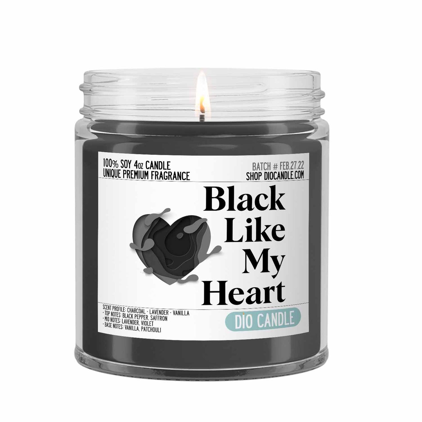 Black Heart Candle