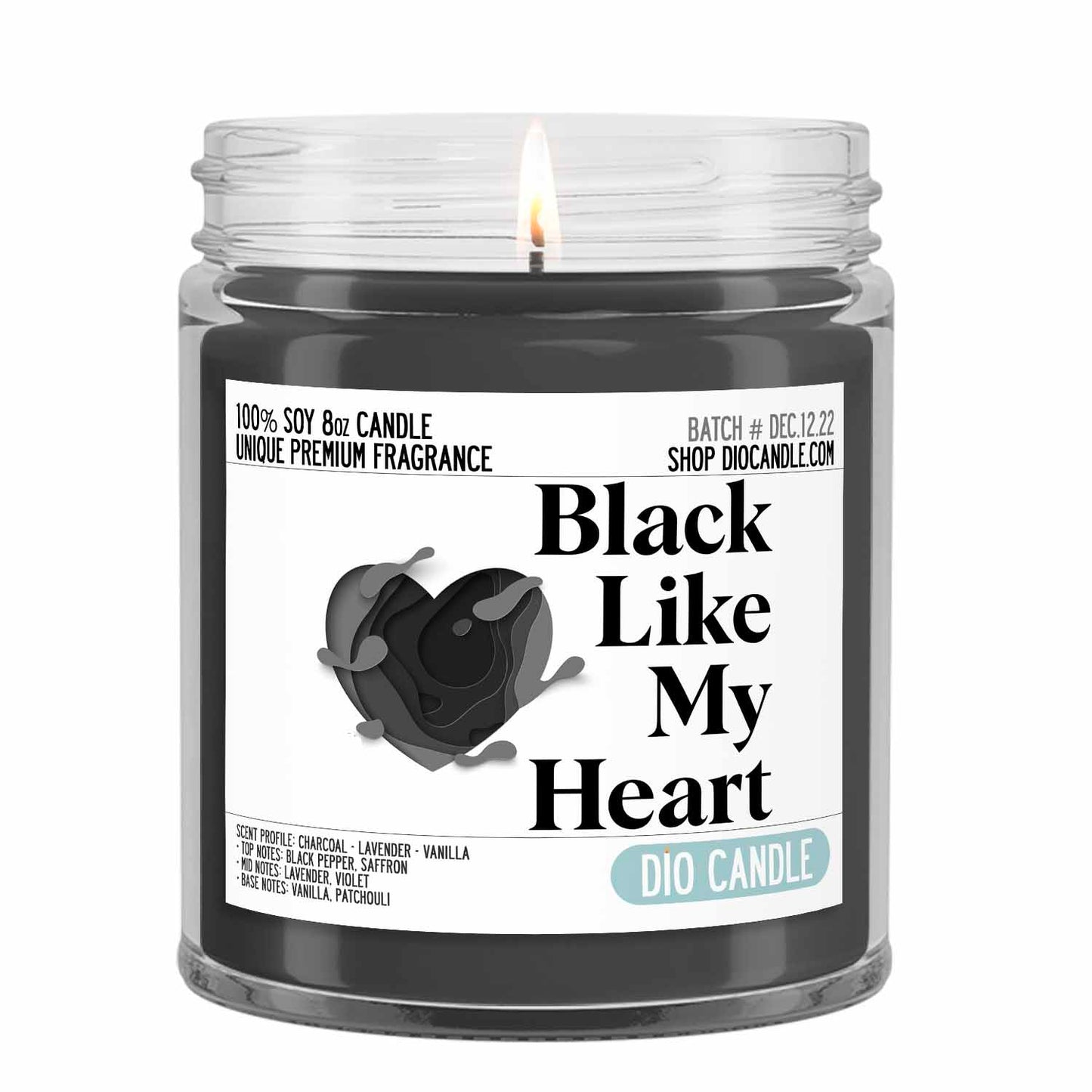 Black Heart Candle