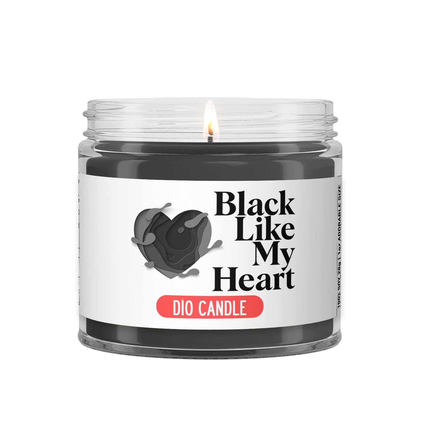 Black Heart Candle