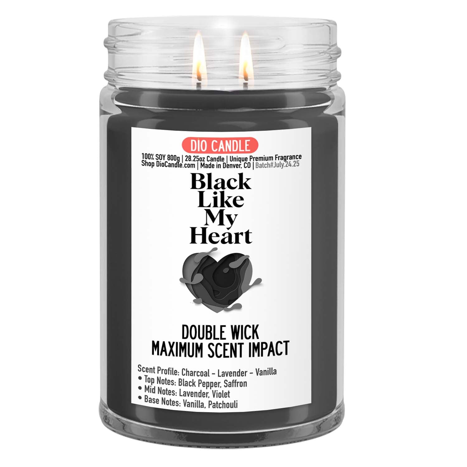 Black Heart Candle