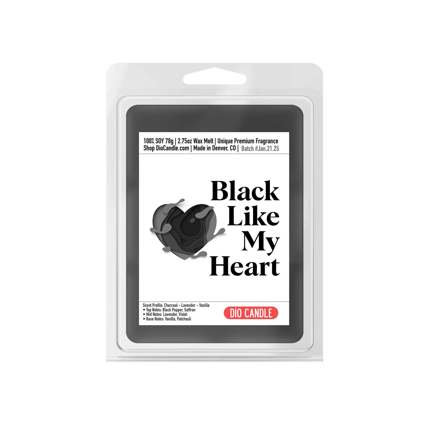 Black Heart Candle