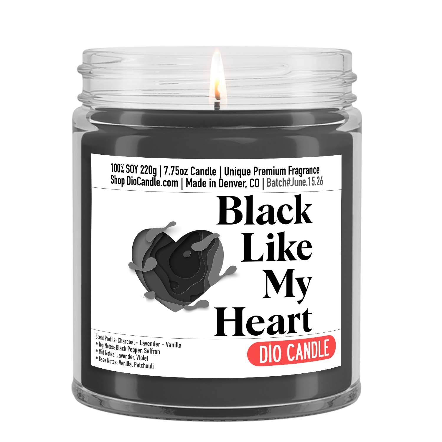 Black Heart Candle