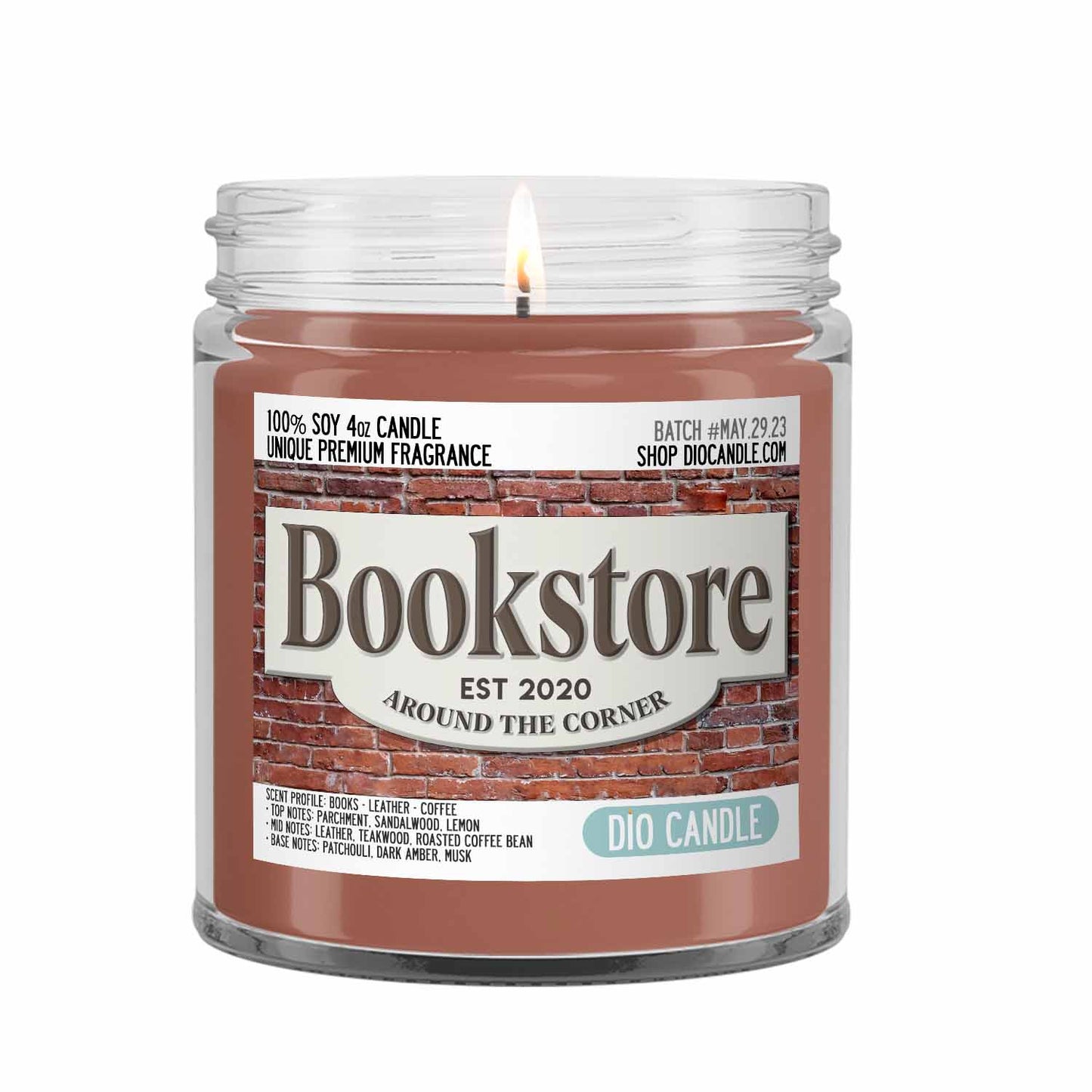 book lovers candle, leather scented candle, library scented candle — Oak  City Scents Candles